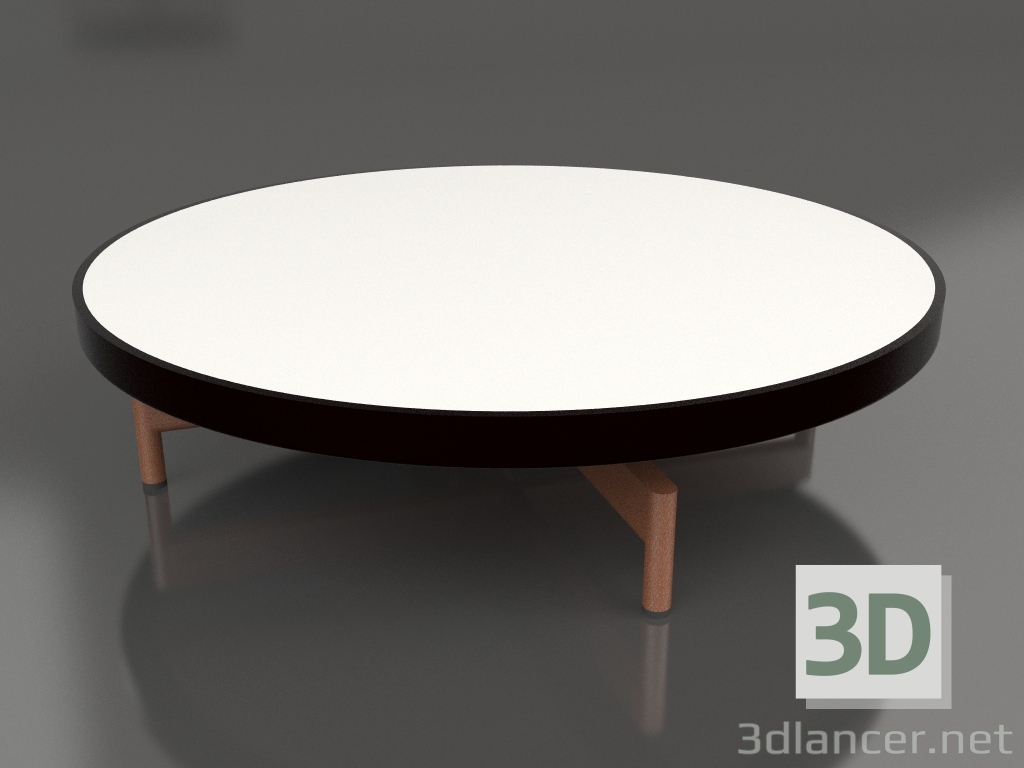 modello 3D Tavolino rotondo Ø90x22 (Nero, DEKTON Zenith) - anteprima