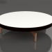 3d model Round coffee table Ø90x22 (Black, DEKTON Zenith) - preview