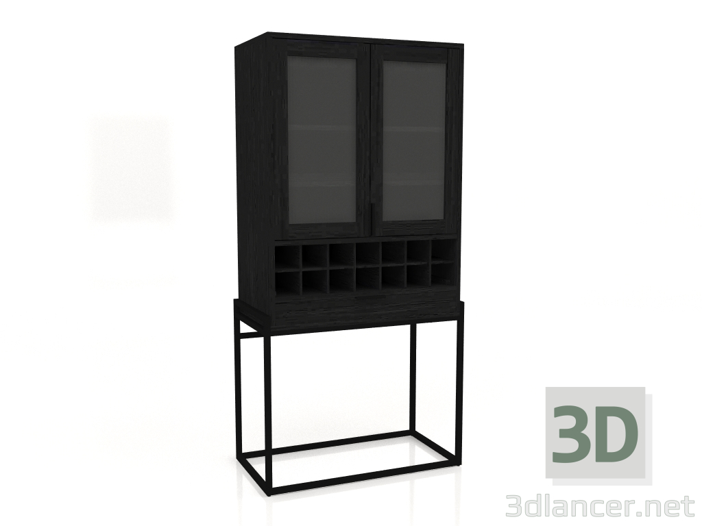 3d model Travis wine cabinet (Black Oak) - preview