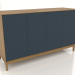 3D Modell TV-Ständer FARGO mit gefrästen Fronten 1600x500x950 mm (Dunkelkobalt, Natureiche, Option 1) - Vorschau
