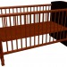 3D Modell Baby Kinderbett 140 x 70 - Vorschau