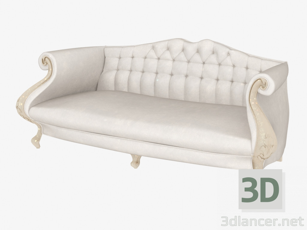 Modelo 3d Triplo Art Deco Sofa - preview