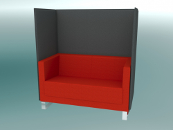 Double sofa with partitions, on consoles (VL2 VW)