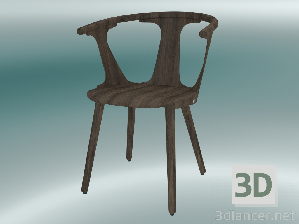 3D Modell Stuhl dazwischen (SK1, H 77 cm, 58 x 54 cm, geräucherte geölte Eiche) - Vorschau