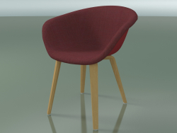 Cadeira 4213 (4 pernas de madeira, com acabamento frontal, carvalho natural, PP0003)
