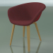 3 डी मॉडल कुर्सी 4213 (4 लकड़ी के पैर, सामने के ट्रिम, प्राकृतिक ओक, PP0003 के साथ) - पूर्वावलोकन