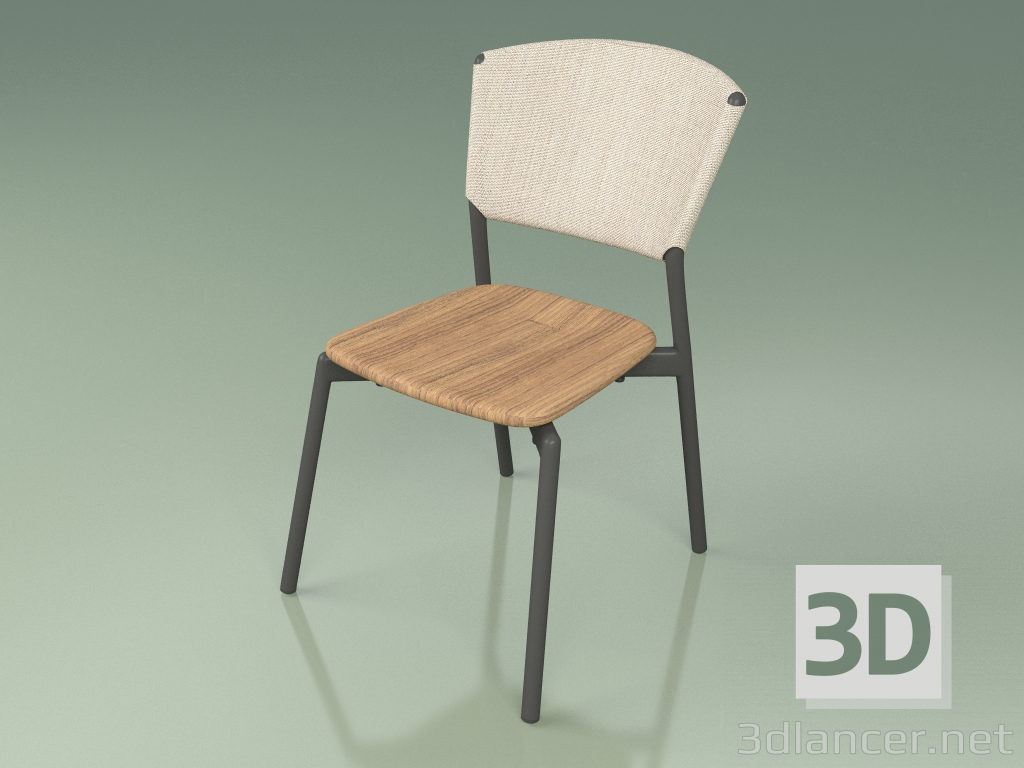 modello 3D Sedia 020 (Metallo Fumo, Sabbia) - anteprima