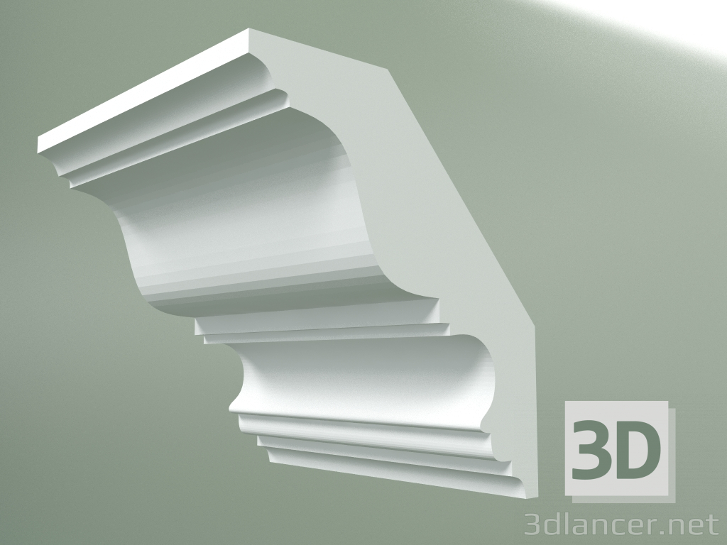 modello 3D Cornicione in gesso (zoccolo a soffitto) KT179 - anteprima