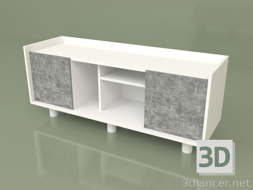 3d model TV cabinet with shelves (30162) - preview