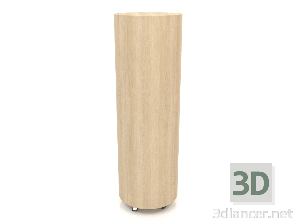3D Modell Schrank auf Rollen TM 09 (D=503х1560, Holz weiß) - Vorschau