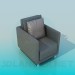 3d модель Кресло с блестками – превью