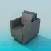 3d model Armchair with tinsel - preview