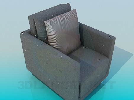 3d model Armchair with tinsel - preview 3d model Armchair with tinsel - preview