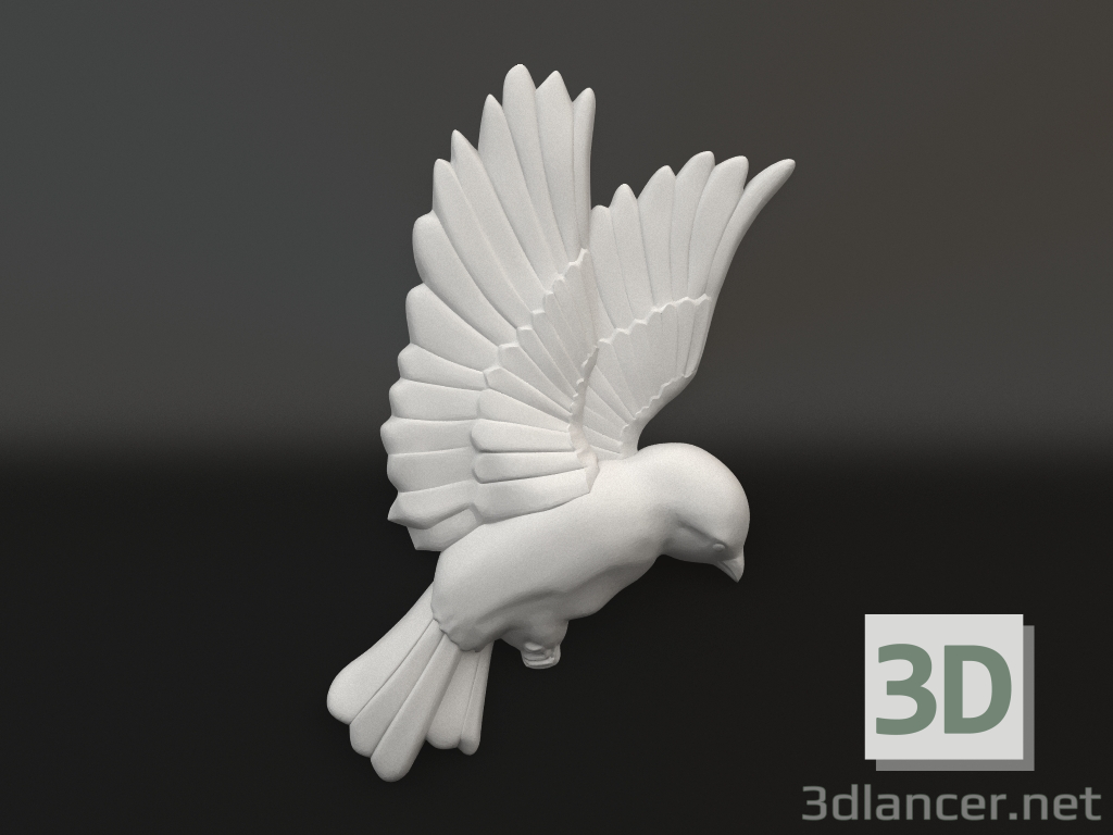 modello 3D Elemento decorativo in gesso DE 061 2 (173x265x30) - anteprima