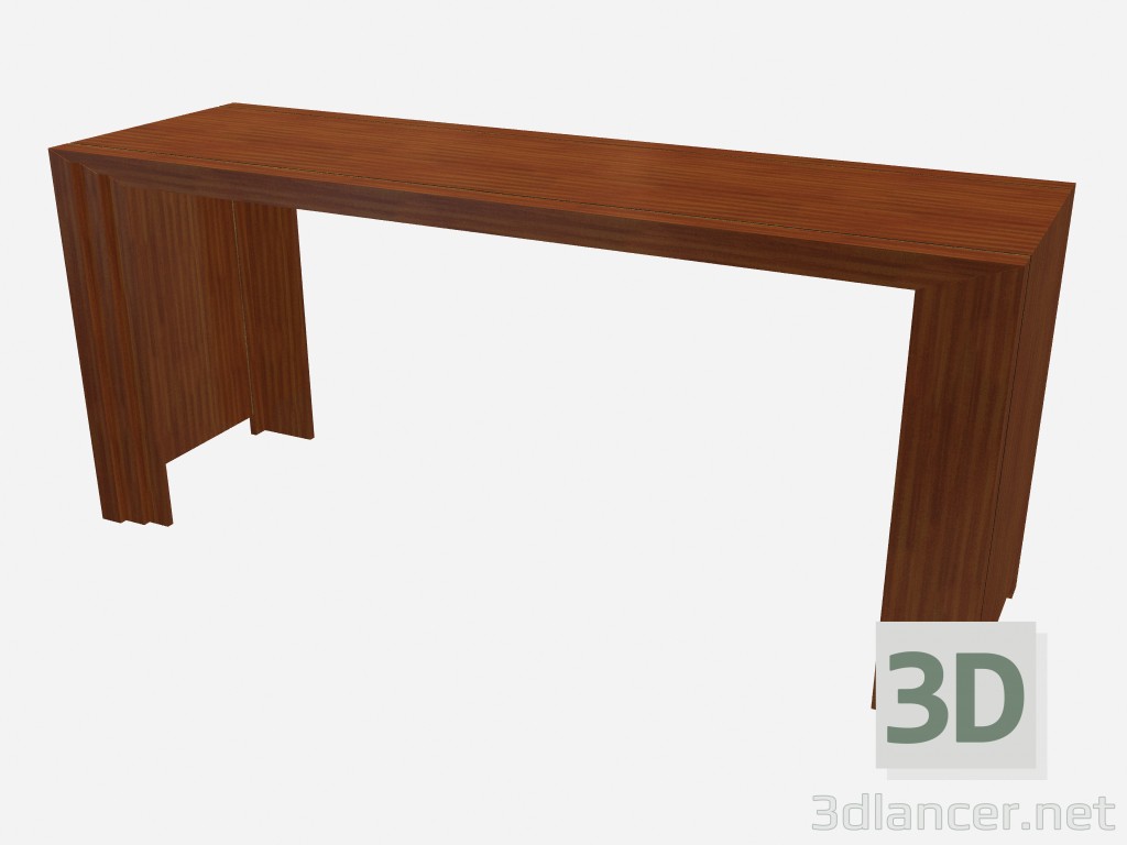 Modelo 3d Bar de mesa em estilo art deco Desmond de madeira - preview