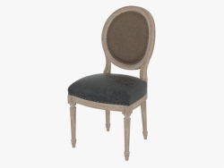 cadeira de jantar francês do vintage LOUIS LUVA cadeira lateral ROUND (8827.0003.1103)