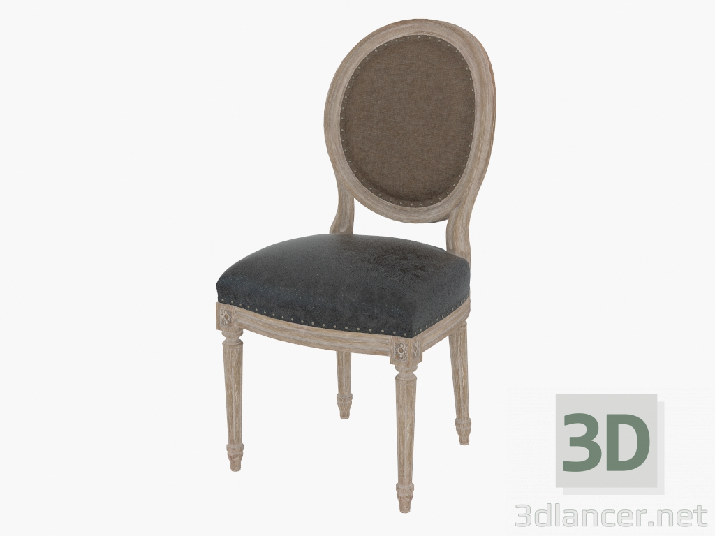 Modelo 3d cadeira de jantar francês do vintage LOUIS LUVA cadeira lateral ROUND (8827.0003.1103) - preview