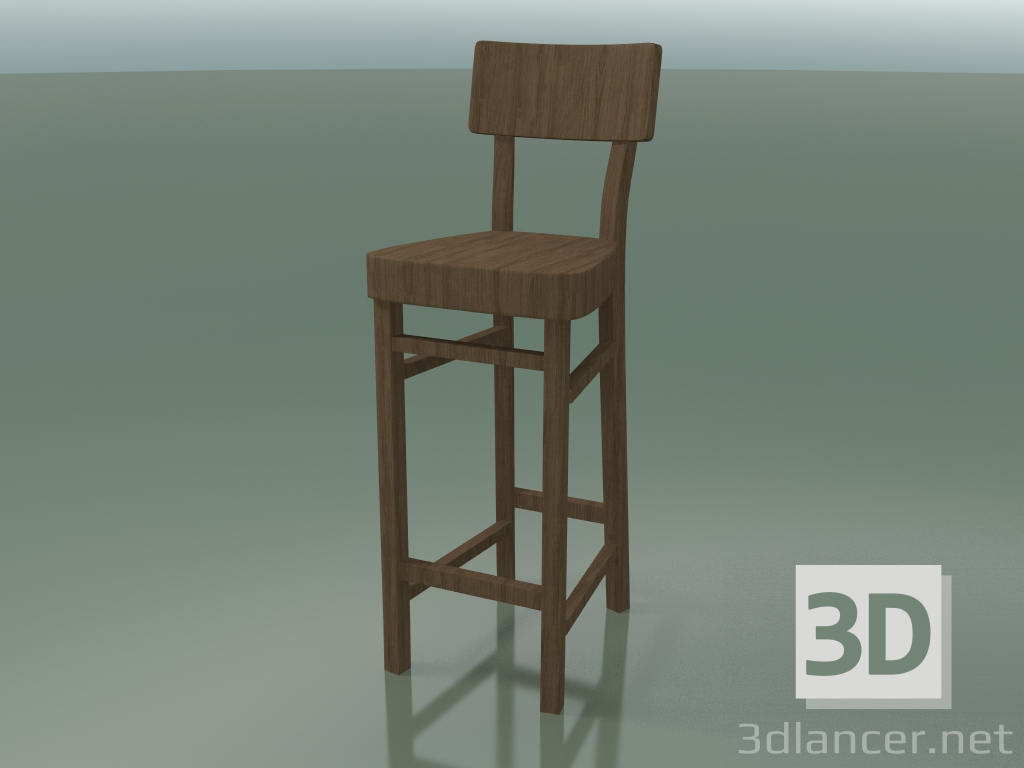 3D Modell Barhocker (128, natürlich) - Vorschau