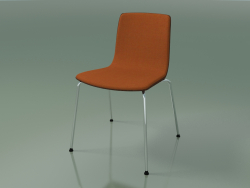 Cadeira 3934 (4 pernas de metal, acabamento frontal, nogueira)