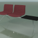 3d модель Скамья 2037 (двухместная, со столиком, с обивкой из ткани) – превью