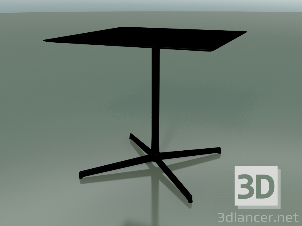 3D Modell Quadratischer Tisch 5550 (H 72,5 - 79 x 79 cm, schwarz, V39) - Vorschau