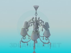 Lámpara Chandelier con un hermoso adorno
