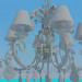 3d model Chandelier with a beautiful ornament - preview