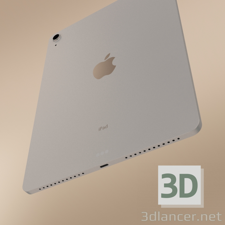 3D Tablet Apple iPad Air 4 (2020) modeli satın - render