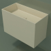 3D modeli Duvara monte lavabo (02UN43101, Bone C39, L 72, P 36, H 48 cm) - önizleme