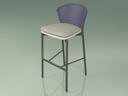 Bar stool 050 (Blue, Metal Smoke, Polyurethane Resin Gray)