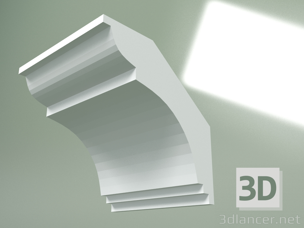 modello 3D Cornicione in gesso (zoccolo a soffitto) KT369 - anteprima