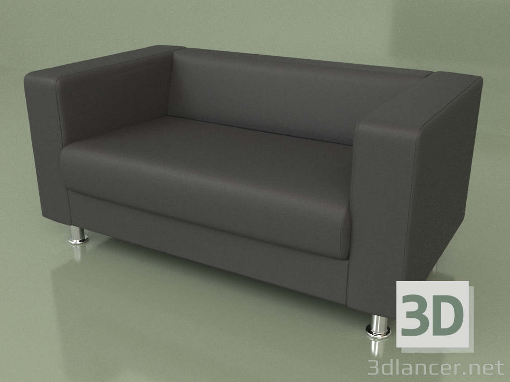 3D modeli Çift kişilik kanepe Alecto (Domus siyah) - önizleme