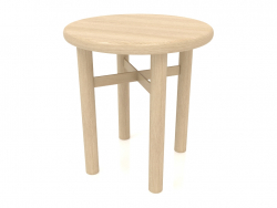 Stool (rounded end) JT 032 (D=400x430, wood white)