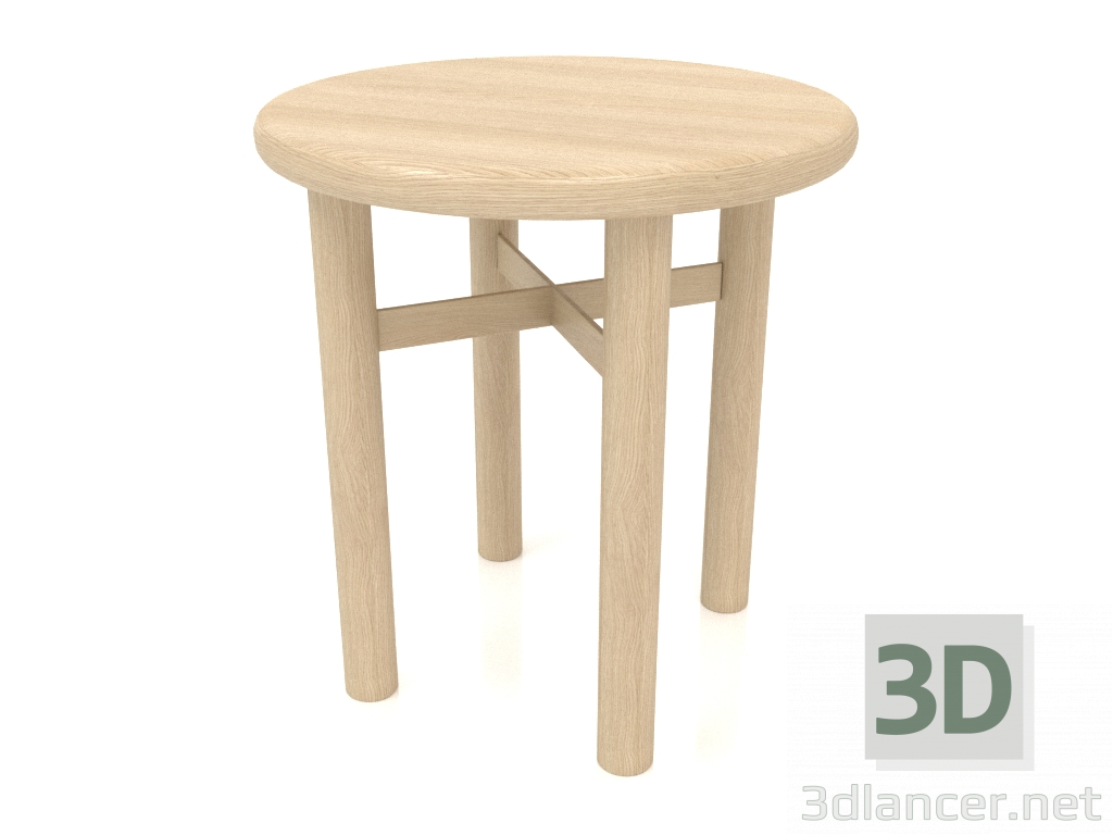 3d model Stool (rounded end) JT 032 (D=400x430, wood white) - preview