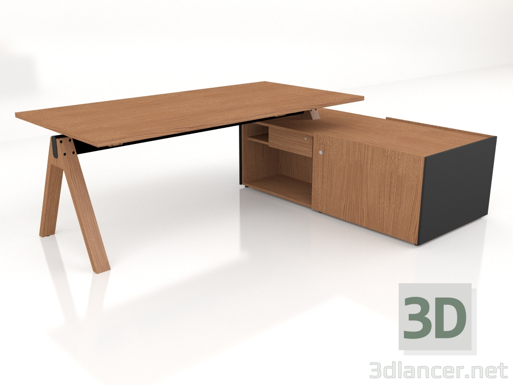 modèle 3D Table de travail Viga Executive V06P (2344x1801) - preview