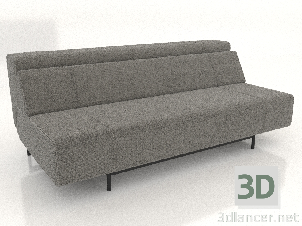 3 डी मॉडल सोफा-बेड मुड़ा हुआ है - पूर्वावलोकन