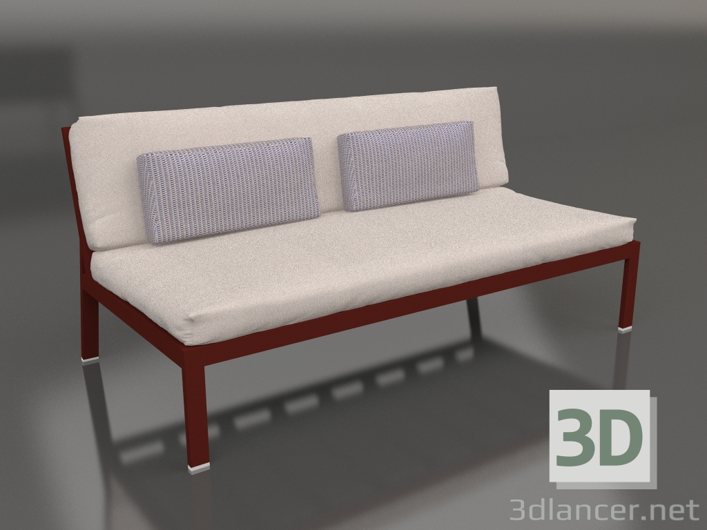 3D modeli Kanepe modülü 4. bölüm (Şarap kırmızısı) - önizleme