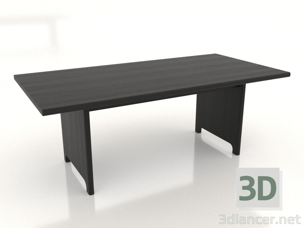 3d model Dining table 2000x1000x750 mm (black RAL 9005) - preview