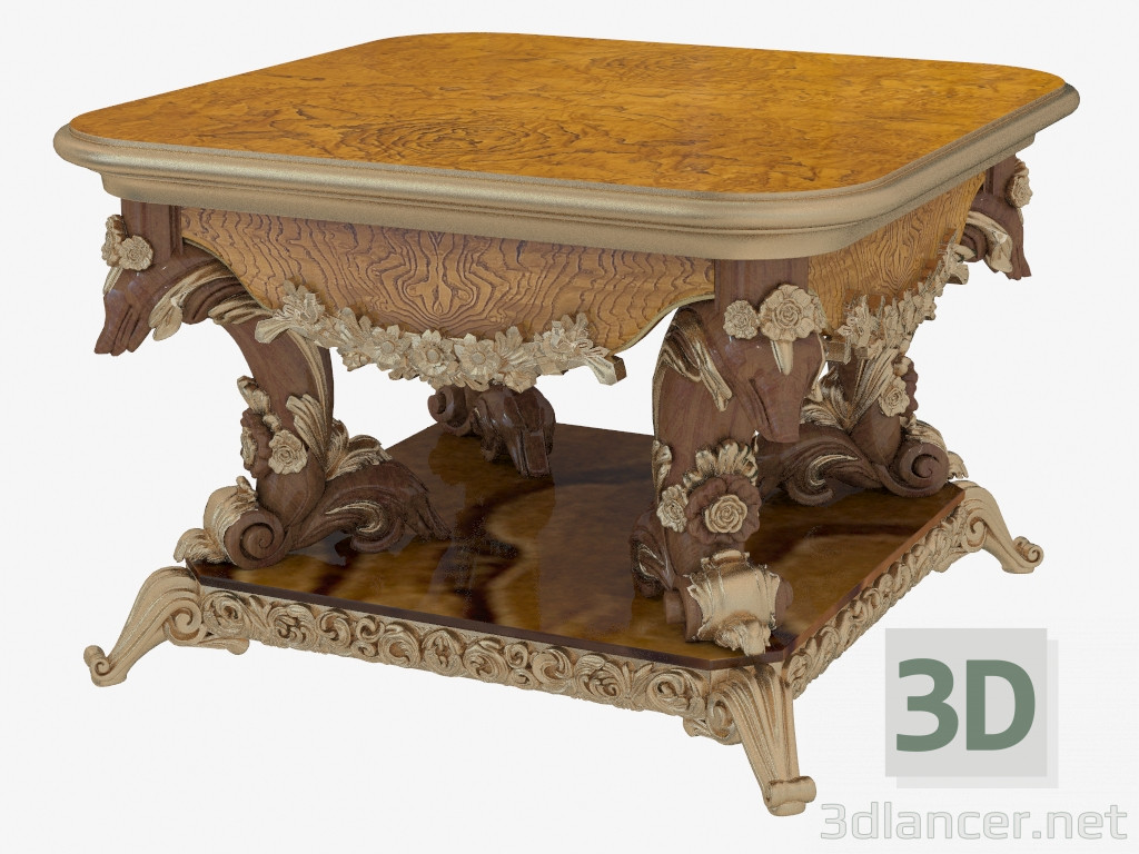 3 डी मॉडल शास्त्रीय शैली 226 में कॉफ़ी टेबल स्क्वायर - पूर्वावलोकन