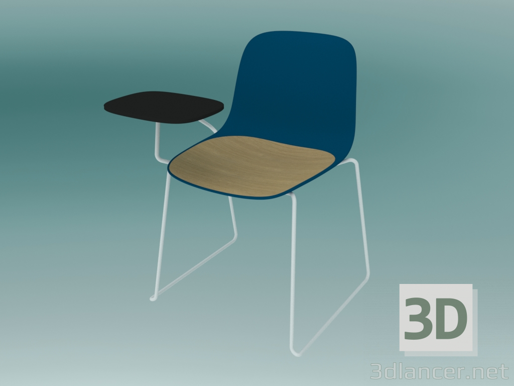 3d model Silla con mesa SEELA (S315 con moldura de madera, sin tapizado) - vista previa