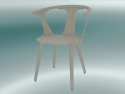 Cadeira no meio (SK1, H 77cm, 58x54cm, carvalho oleado branco)