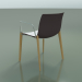 3D Modell Stuhl 2084 (4 Holzbeine, mit Armlehnen, zweifarbiges Polypropylen, natürliche Eiche) - Vorschau