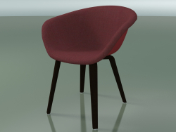 Cadeira 4213 (4 pernas de madeira, com estofo na frente, wenge, PP0003)