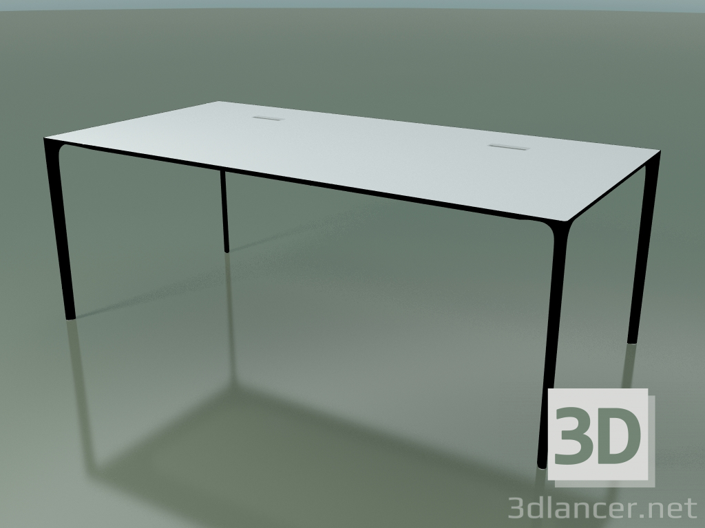 3d model Mesa de despacho rectangular 0817 (H 74 - 100x200 cm, laminado Fenix F01, V39) - vista previa