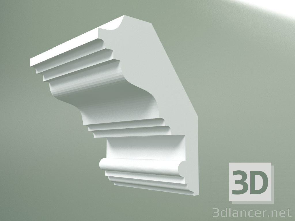 modèle 3D Corniche en plâtre (socle de plafond) KT180 - preview