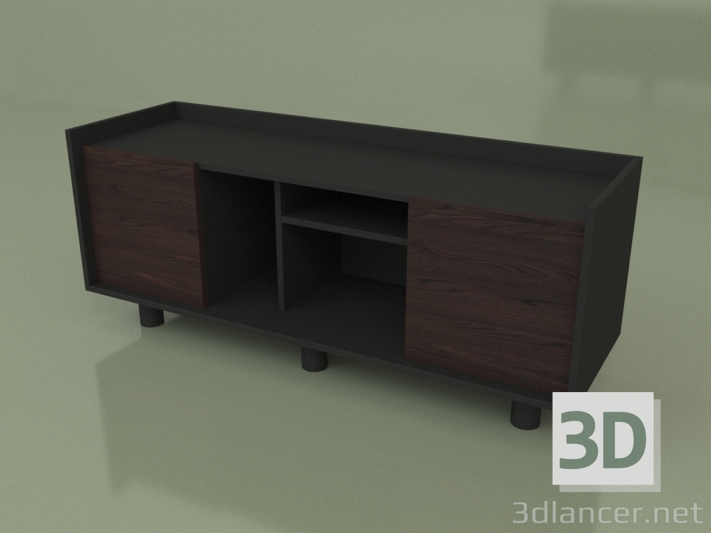 3d model TV cabinet with shelves (30163) - preview