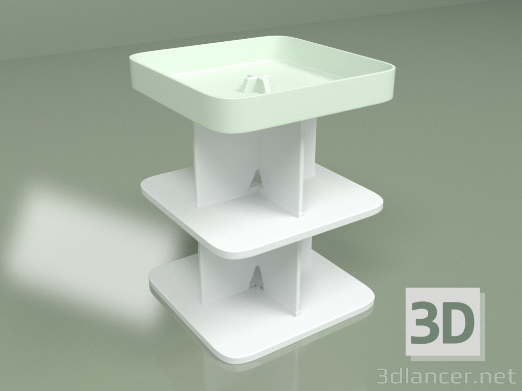 modello 3D Rack Woodson doppio (verde) - anteprima