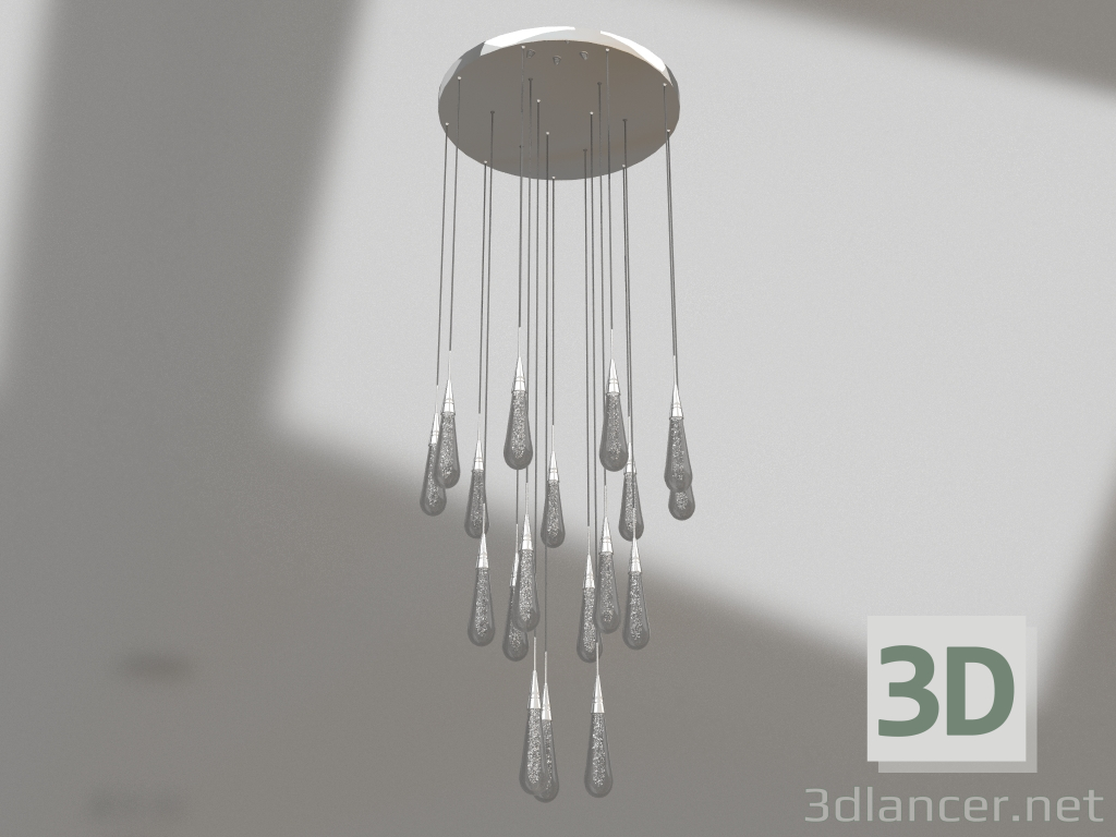 modello 3D Appendiabiti Gutta cromo (07861-18A,02) - anteprima