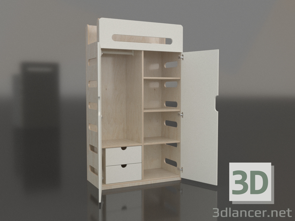 3D Modell Kleiderschrank offen MOVE WC (WWMWC1) - Vorschau