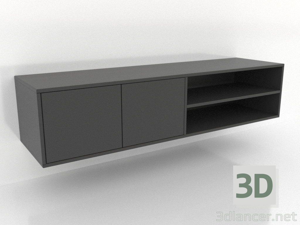 3d model TV stand 1 1500x400 mm (RAL 9005) - preview 3d model TV stand 1 1500x400 mm (RAL 9005) - preview